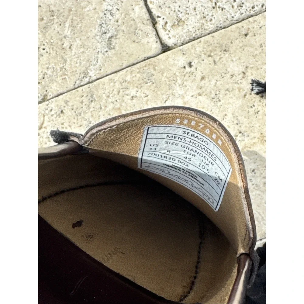 Sebago mens shoes 7001R20 903 size R11 hand made